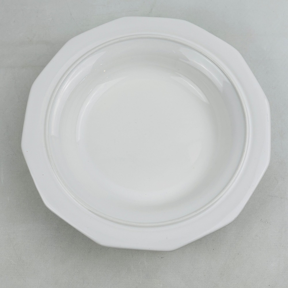 Pfaltzgraff Heritage White Rim Soup Bowl 8.5" Stoneware Farmhouse Cottage USA
